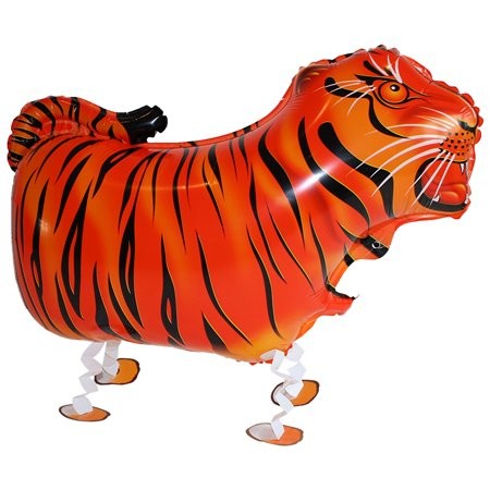 Walking balloon in the shape of a tiger.