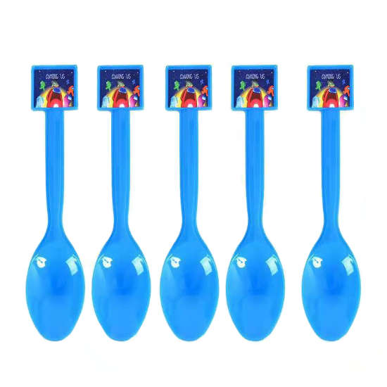 Cocomelon themed party spoons for the cake cutting session.