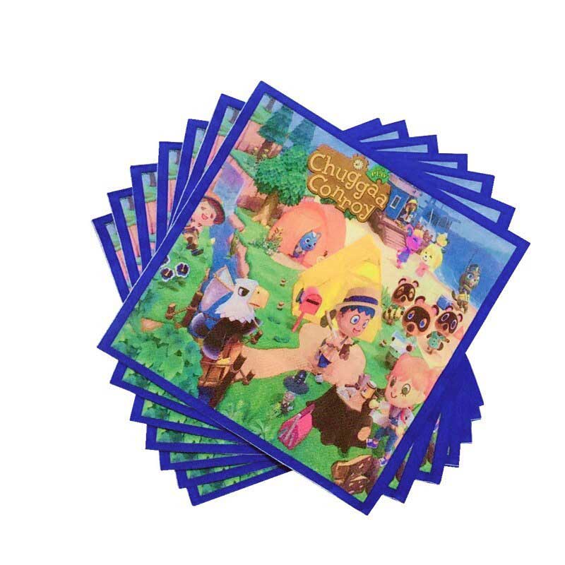 Singapore party store selling Animal Crossing party stuffs to complete the Birthday Party! Complete your dessert table in colourful style and filled with fun and excitement of the video game characters party napkins.