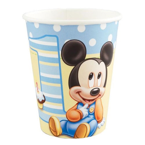 Baby Mickey 1st Birthday Cups