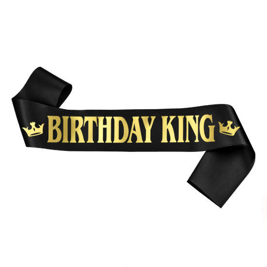 Cool Sash with golden words for the Birthday King.