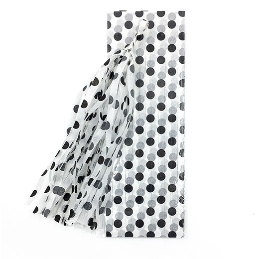 Black Dots Party Paper Tassels