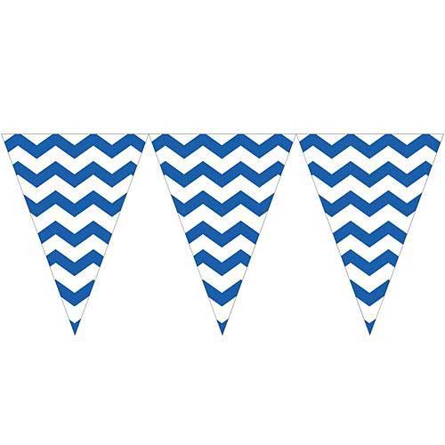 Dark Blue Chevron Triangle Party Bunting Flag Banners.