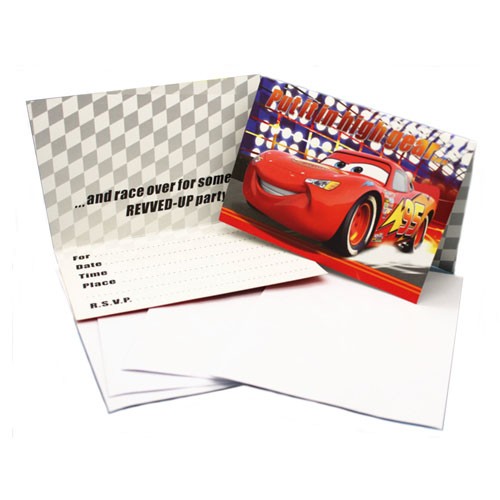 Great kit to invite your best friends to your Disney Cars Birthday Party.