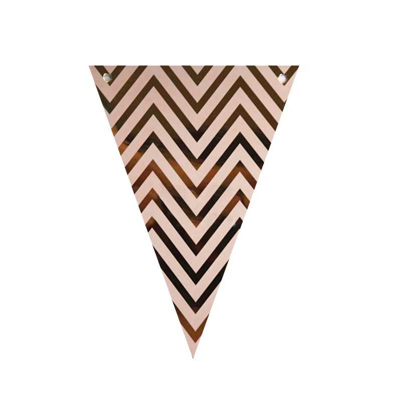 Elegant Rose gold metallic bunting flag banner