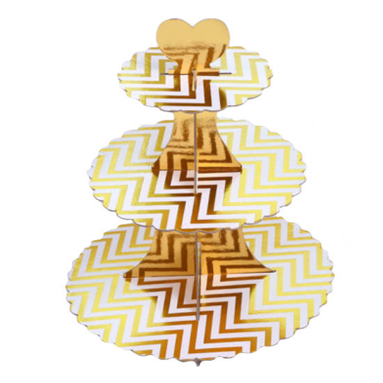 Gold Chevron Cupcake Stand