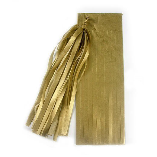 Gold Crepe Shinny Paper Tassel for party decoration.