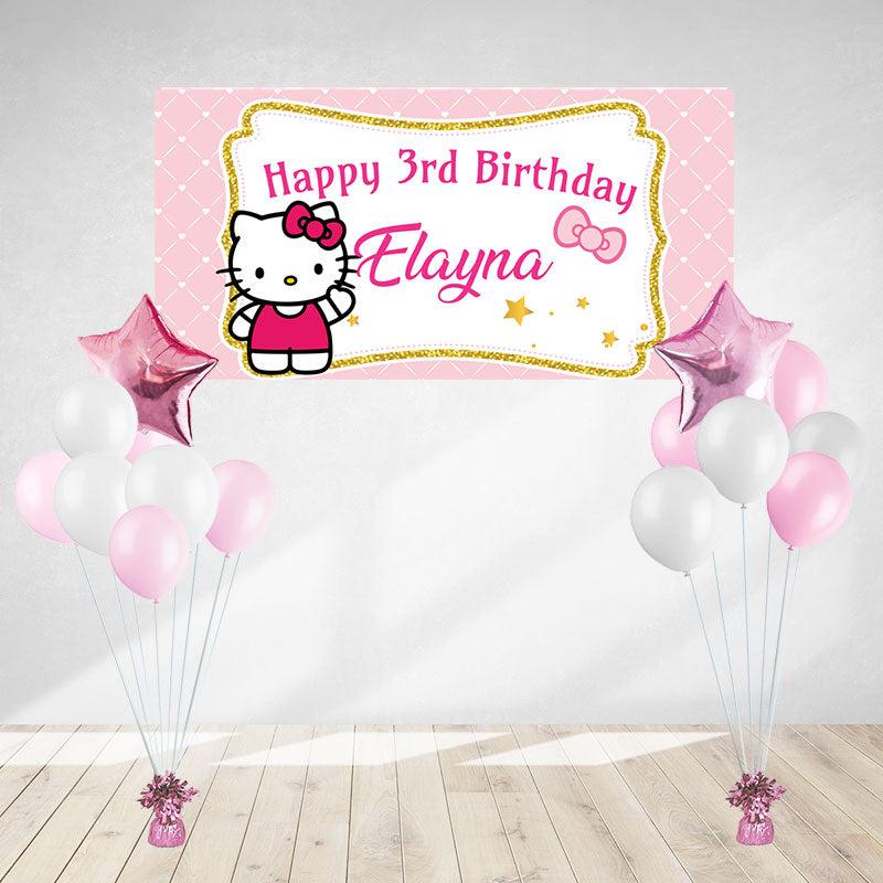 Hello Kitty Banner and Balloon Decoration set.