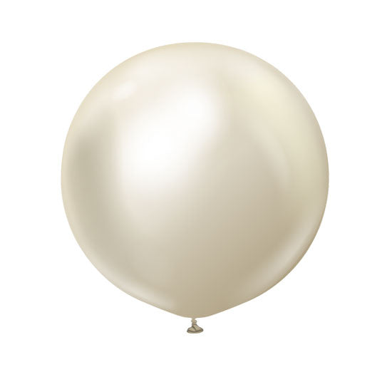 36 inch jumbo sized balloon in Silky Ivory to set up for your lively dark themed garland or party backdrop.