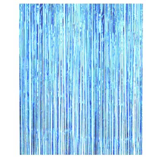 Light Blue foil backdrop for Baby Boy party. 100 Days of new birth!