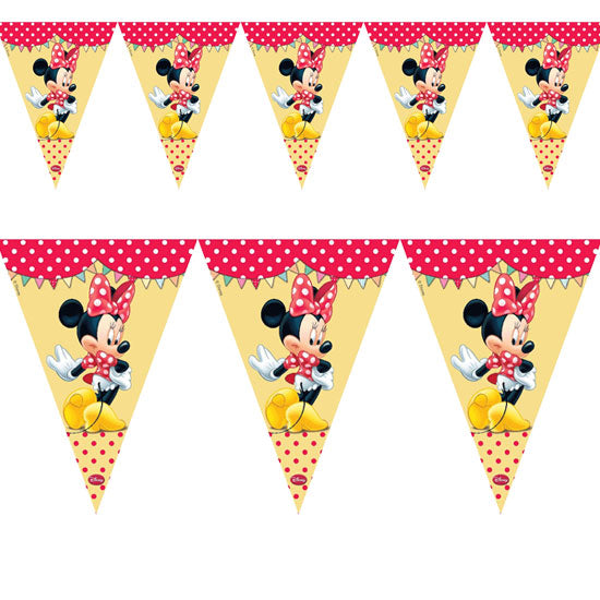 Minnie Mouse Cafe Flag Banner really brightens up the birthday party venue with really nice colours and vibes.