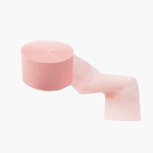 Light Pink Crepe Paper party streamers for birthday party decoration.
