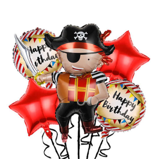 Pirate Happy Birthday Balloon Bouquet