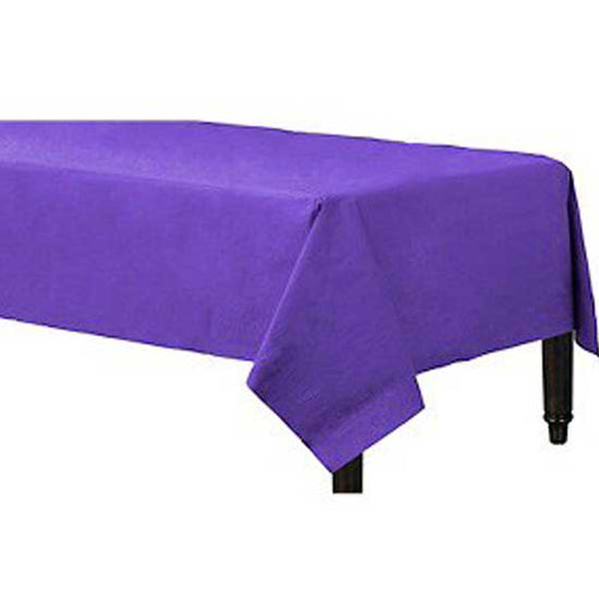 Purple Plastic Table Cover (274cm)