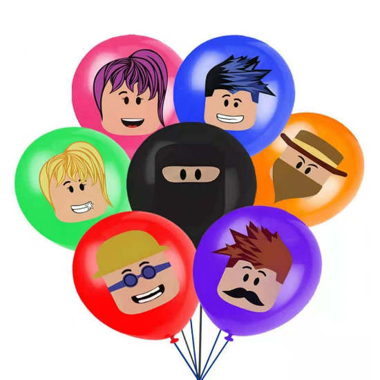 Colourful 11" Roblox Printed Latex Balloons with helium