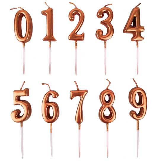 Wholesale price for Rose Gold Number Candles in Singapore. Get these delivered or self collect. Check out our store for full range of number candles, happy birthday candles, novelty candles and licensed character candles.