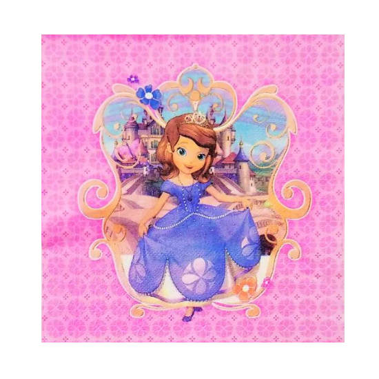 Sofia the First Princess birthday supplies tableware for party napkins.