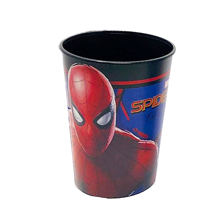 Spiderman souvenir cups for the boys to pack the treats they have gotten from the pinata game.