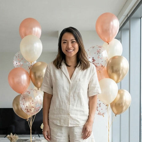 Celebrating your party with helium balloons delivered to your place.