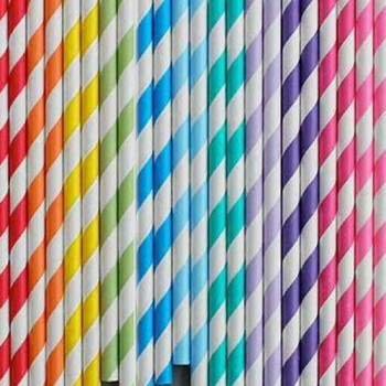 Paper Straws in various colours and prints. 