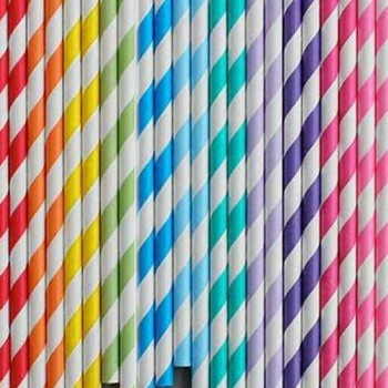 Paper Straws in various colours and prints. 
