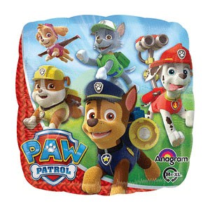 Lovely balloons featuring Paw Patrol Chase, Marshall and the rest in action