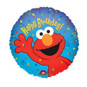 Sesame Street Elmo balloon for birthday party.