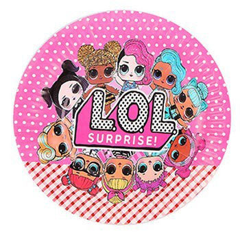 LOL Surprise birthday party in pink based and bright colours party supplies and decoration to have a delightful celebration. Add on the balloons for more wonderful effects