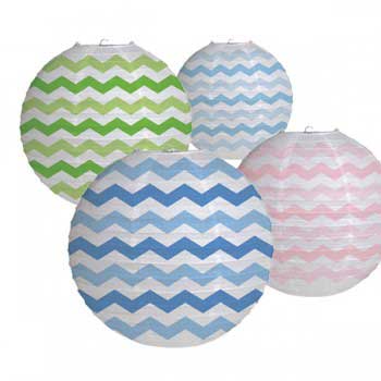 Colourful paper lanterns for your birthday dessert table decor.