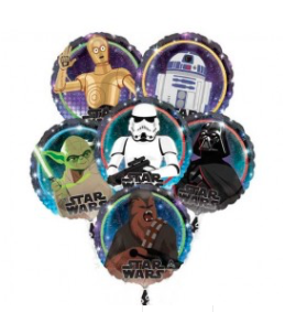 Unique 12 Inch Latex Star Wars Balloons - Pack Of 8 Classic Logo Party Balloons - View #5