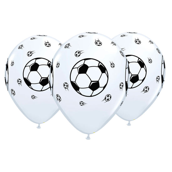 Soccer print latex balloon for the football fanatic.