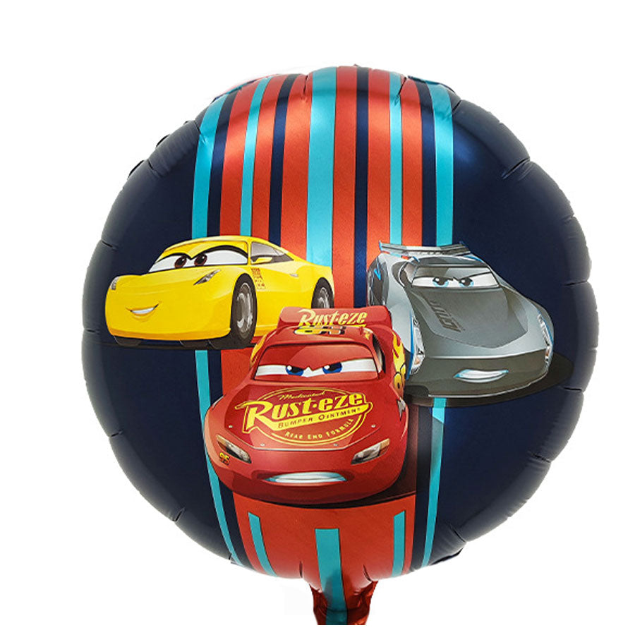 18" Cars Stripes Balloon