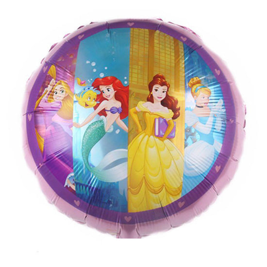 Happy Birthday Disney Princesses Balloons featuring Ariel, Belle, Rapunzel and Cinderella