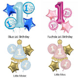 1st Birthday Boy and Girl balloon bouquet choices.