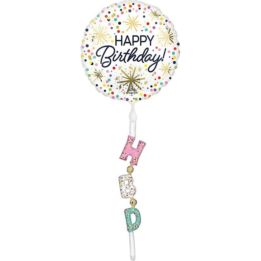 69" Confetti Sprinkle Birthday Airwalker Balloon