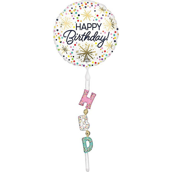 69" Confetti Sprinkle Birthday Airwalker Balloon