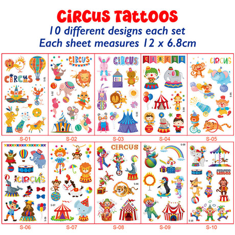 Temporary Tattoo Stickers (10pc)