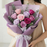Premium Everlasting Twilight Lilac Rose Bouquet