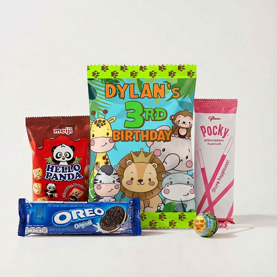 Customised Jungle Animals Goody Snack Pack