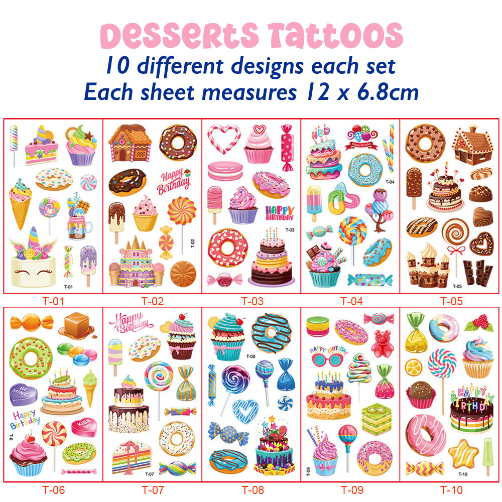Temporary Tattoo Stickers (10pc)