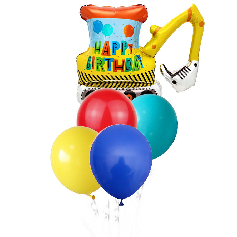 Excavator Latex Balloon Bouquet