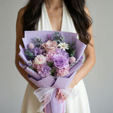Eternal Lilac Whisper Rose Preserved Flower Bouquet