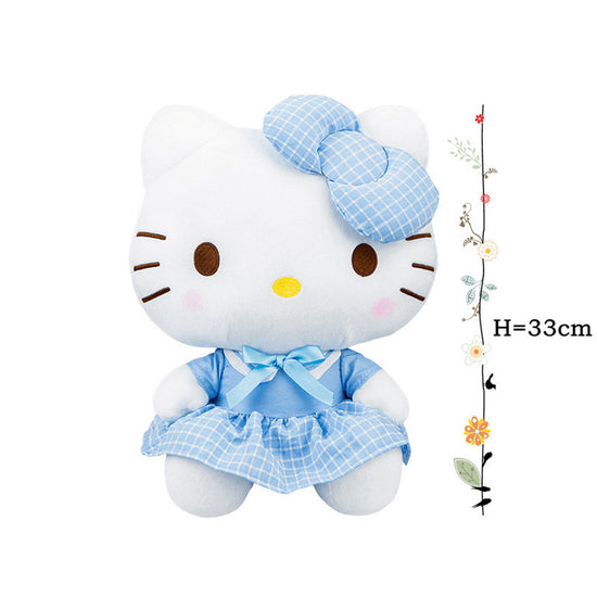 Load image into Gallery viewer, Blue Checkered Hello Kitty
