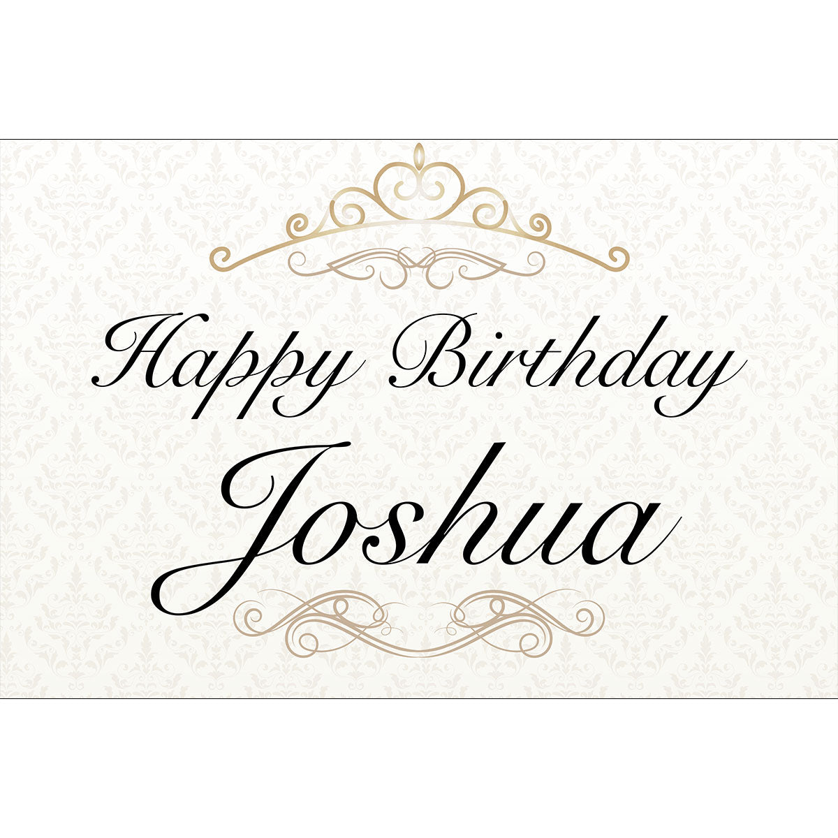 Elegant Ivory Customised Birthday Backdrop