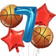 Basketball jumbo number balloon bouquet.