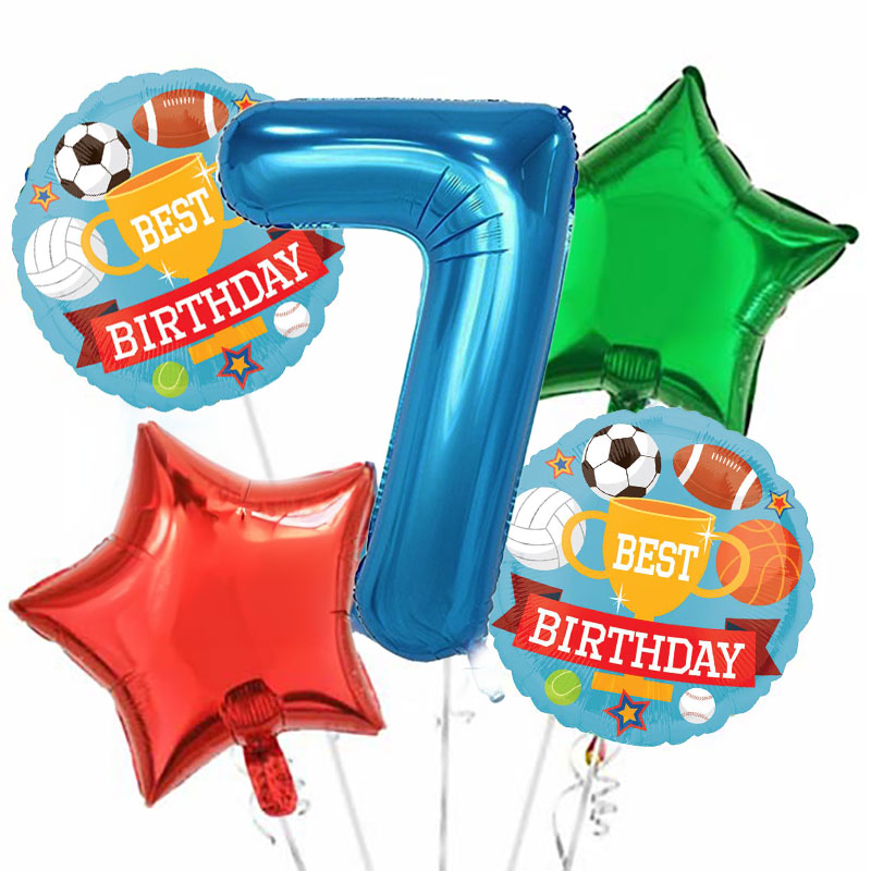 Jumbo Number Sports Balloon Bouquet