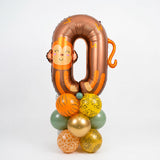 Cute Jungle Animal Number Balloon Column