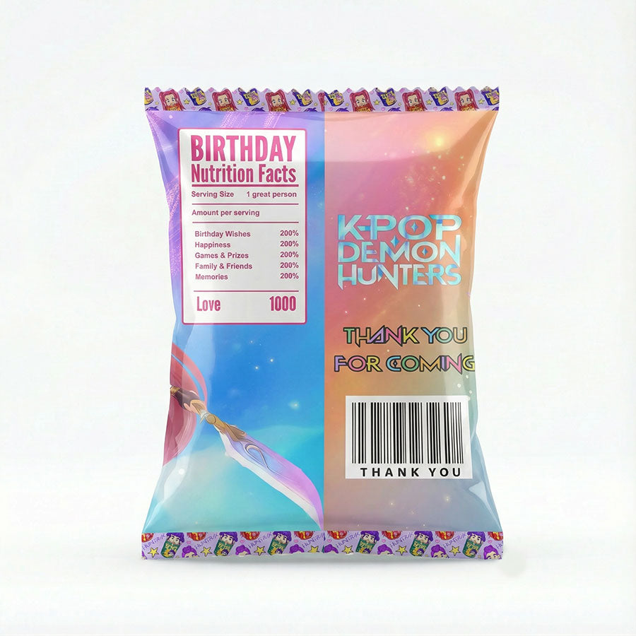 Customised K-Pop Demon Hunters Goody Snack Pack