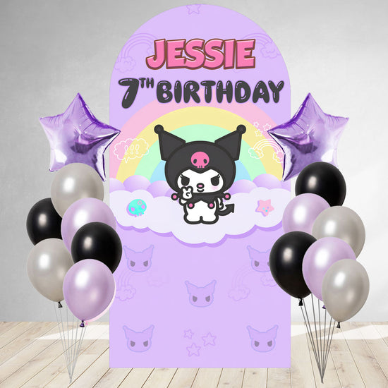 Kuromi DIY Birthday Backdrop & Balloon Set