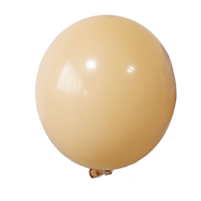 Solid Almond Balloon with helium inflation.